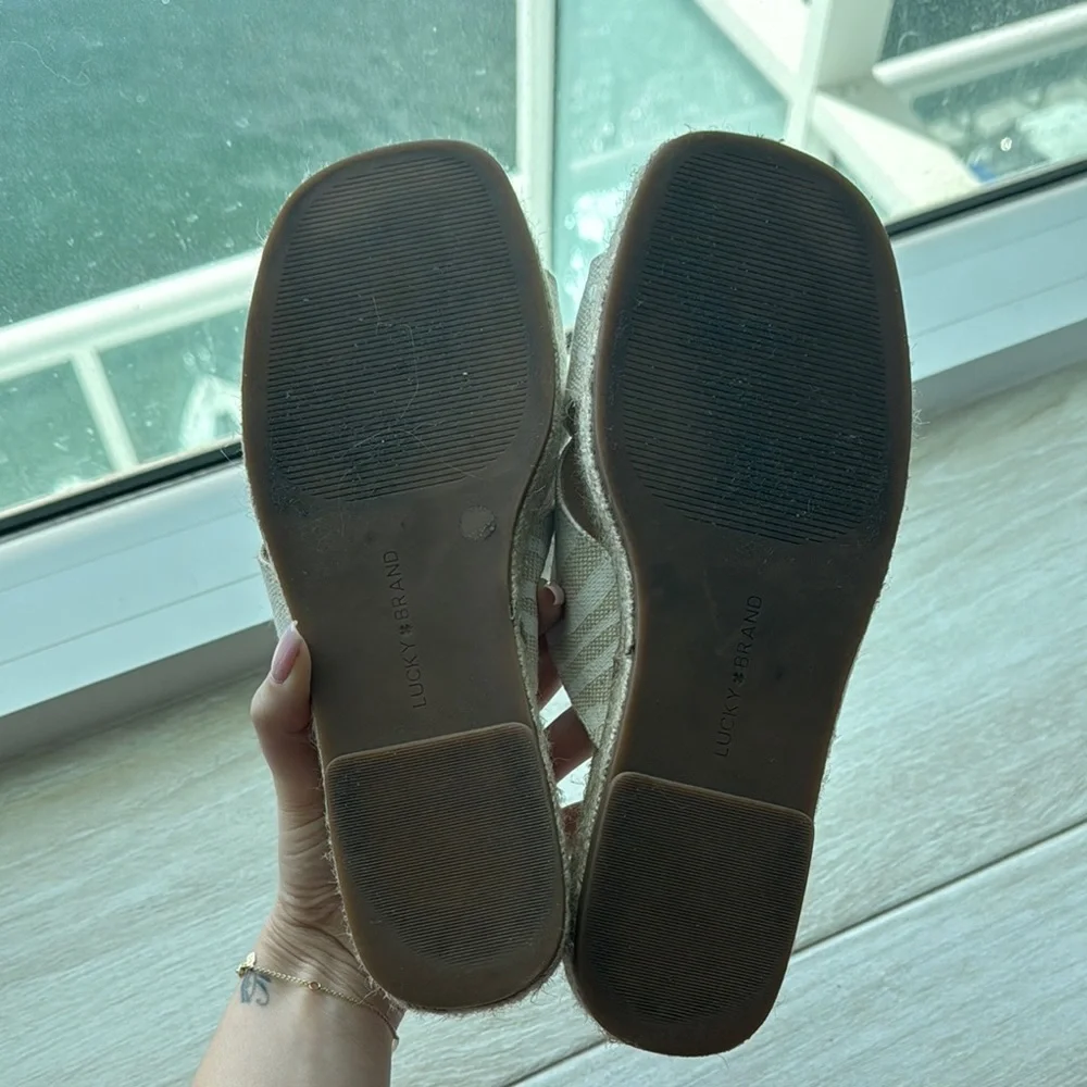 Lucky Brand Women's Cream Espadrille Sandals - Picture 7 of 7